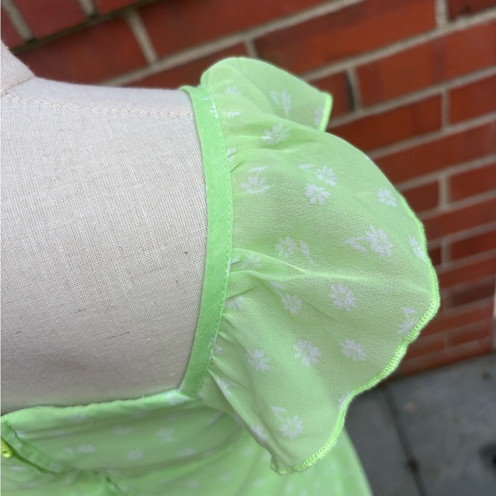 Art Class girls gorgeous green dress with white flowers size M (8) - Picture 6 of 10